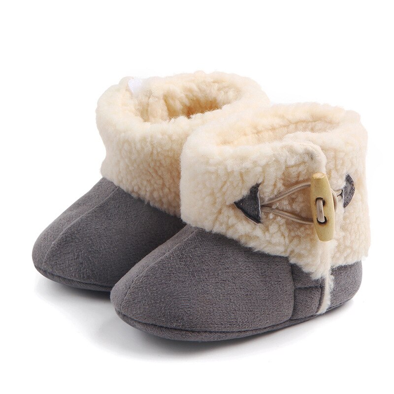 Fashion Winter Baby Boots Infant Girls Boys Warm Ankle Snow Boots Toddler Fur Plush Insole Buckle Boots Shoes - V.I.P Digital Presence