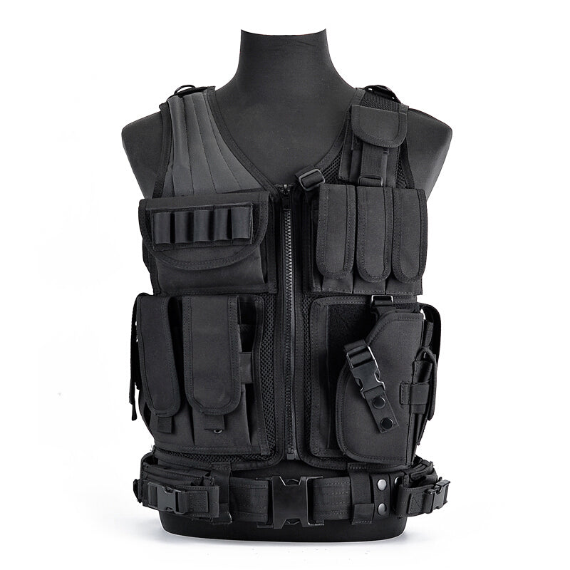 Wholesale Outdoor 6000D Nylon Multi-Pocket Gear Hunting Camouflage Breathable Training Equipment Tactical Grid Vest - V.I.P Digital Presence