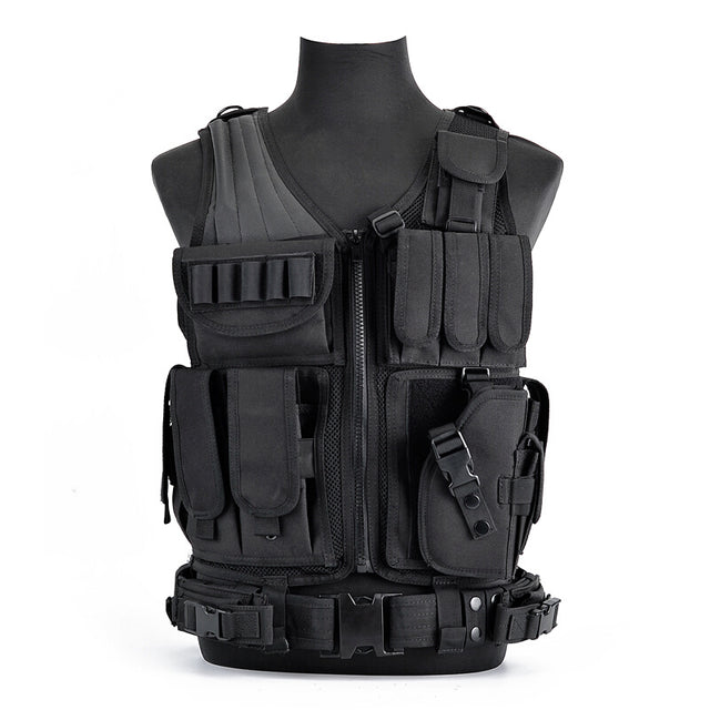 Wholesale Outdoor 6000D Nylon Multi-Pocket Gear Hunting Camouflage Breathable Training Equipment Tactical Grid Vest - V.I.P Digital Presence