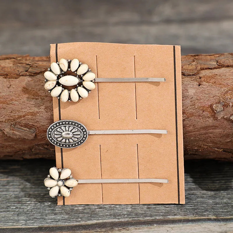 3 PCS/Set Artificial Turquoise Hair Pins - V.I.P Digital Presence