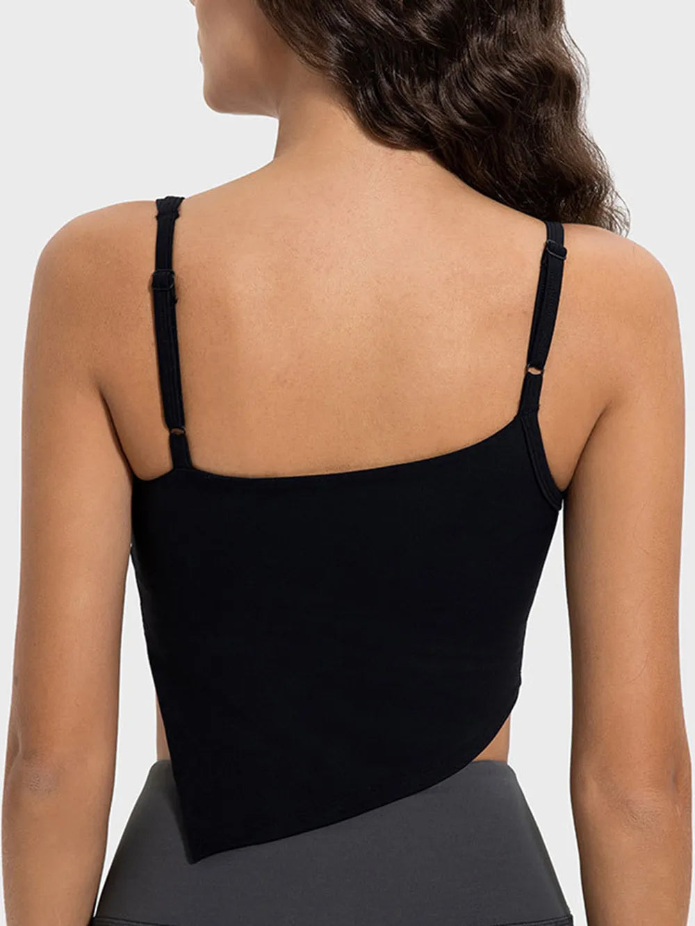 Slit Asymmetrical Neck Active Cami - V.I.P Digital Presence