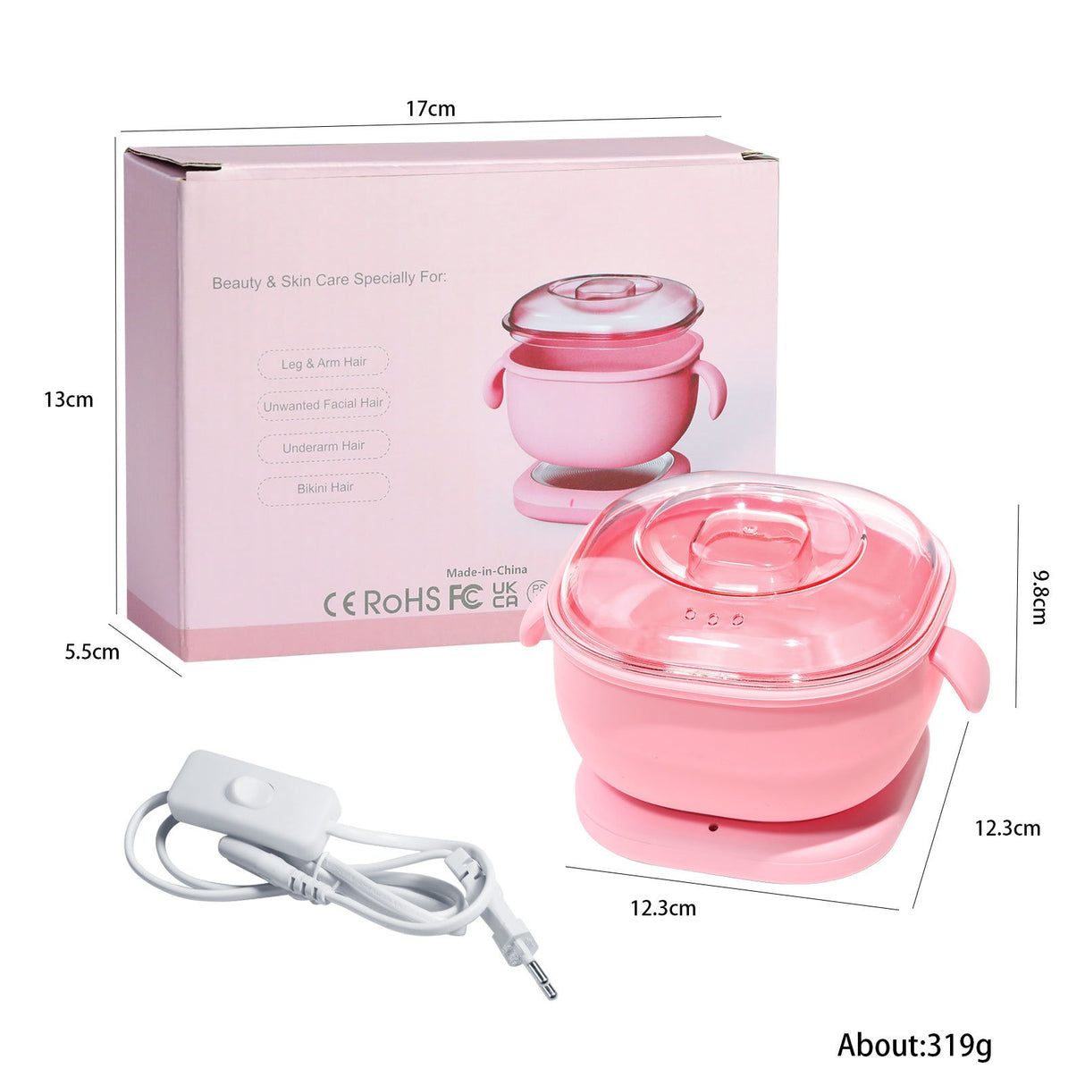 Professional Hair Removal Electric Wax Warmer Depilation Hot Waxing Kit with silicone waxing pot - V.I.P Digital Presence