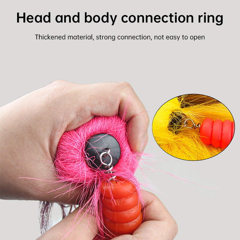 Palisandro Baby Rat Swimbait Bucktail - Muskie/Pike Lure, Hand - tied Deer Hair, Solid Body Fishing Rig - V.I.P Digital Presence
