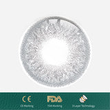 1Pcs FDA Certificate Eyes Beautiful Pupil Colorful Girl Cosplay Contact Lenses GRAY - V.I.P Digital Presence