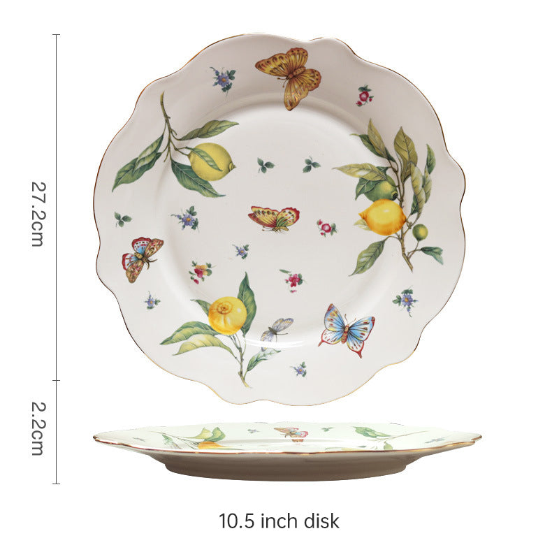European - style Elegant Lemon Espresso Cups Set: Includes Tea Cups, Saucers, Ceramic Mugs, and a Dessert Plate - V.I.P Digital Presence