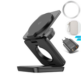 Three-in-one wireless charger foldable magnetic wireless charger suitable for Apple mobile phone wireless charger mobile phone stand desktop - V.I.P Digital Presence