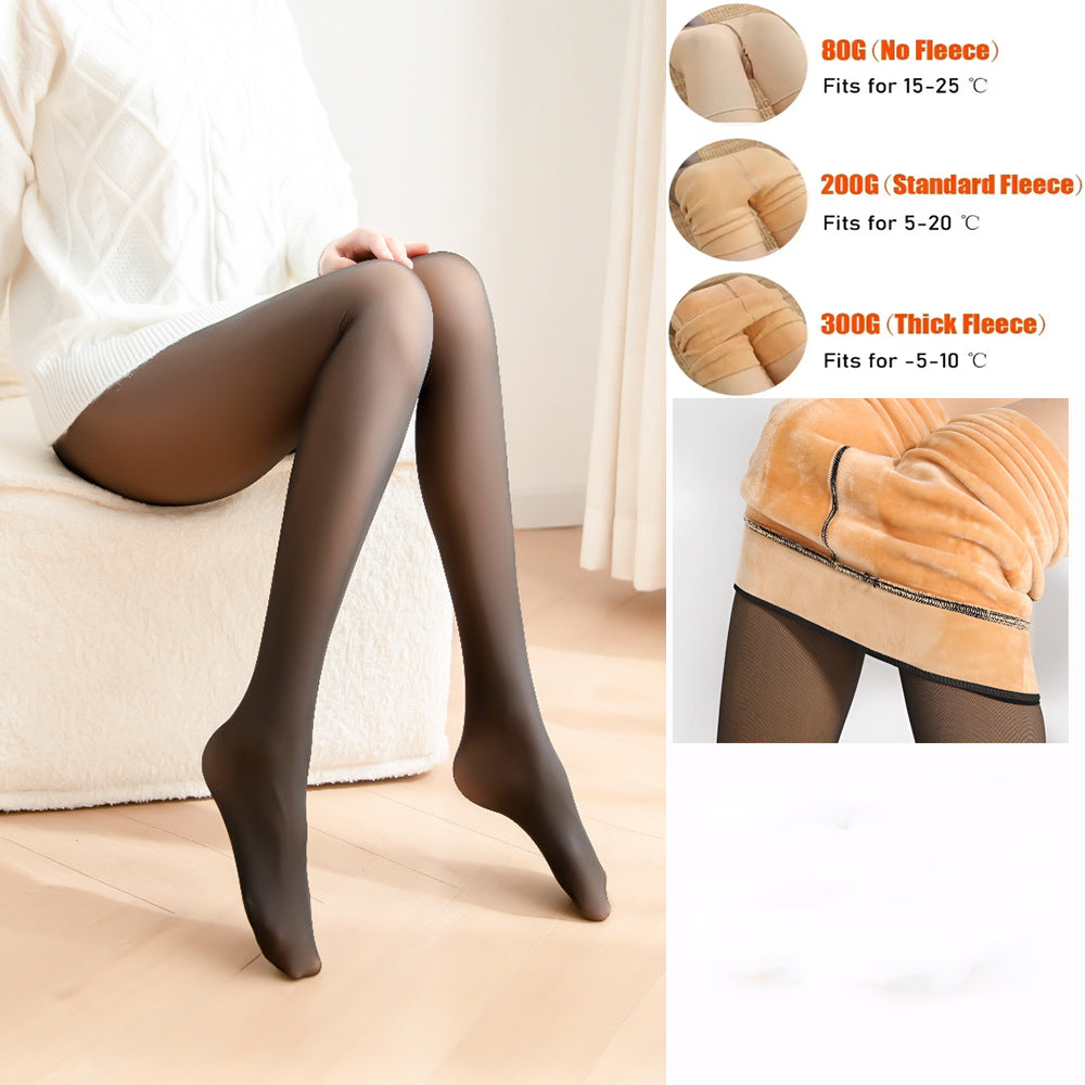 Insulated Tights Thermal Stockings Leggings Woman Thermal Fleece Lined Tights Sexy Warm Winter Women Socks Black Coffee Grey - V.I.P Digital Presence