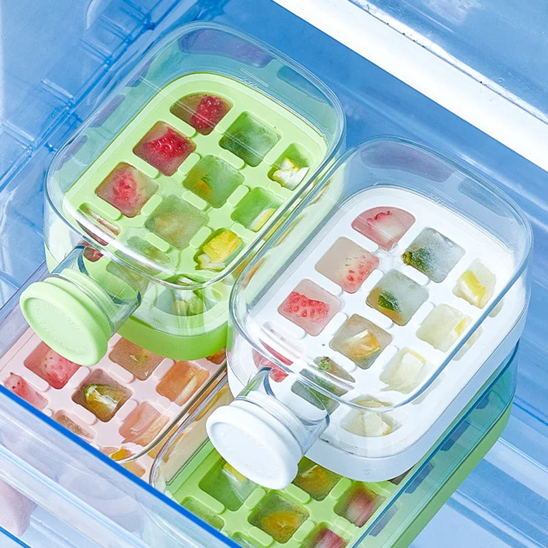 Ice Tray Ice Cube Mold Press Ice Maker With Lid 2-in-1 Ice Cube Bottle Food Grade Ice Making Straw Dual-use Ice Kettle - V.I.P Digital Presence