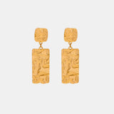 Titanium Steel Textured Geometric Earrings - V.I.P Digital Presence