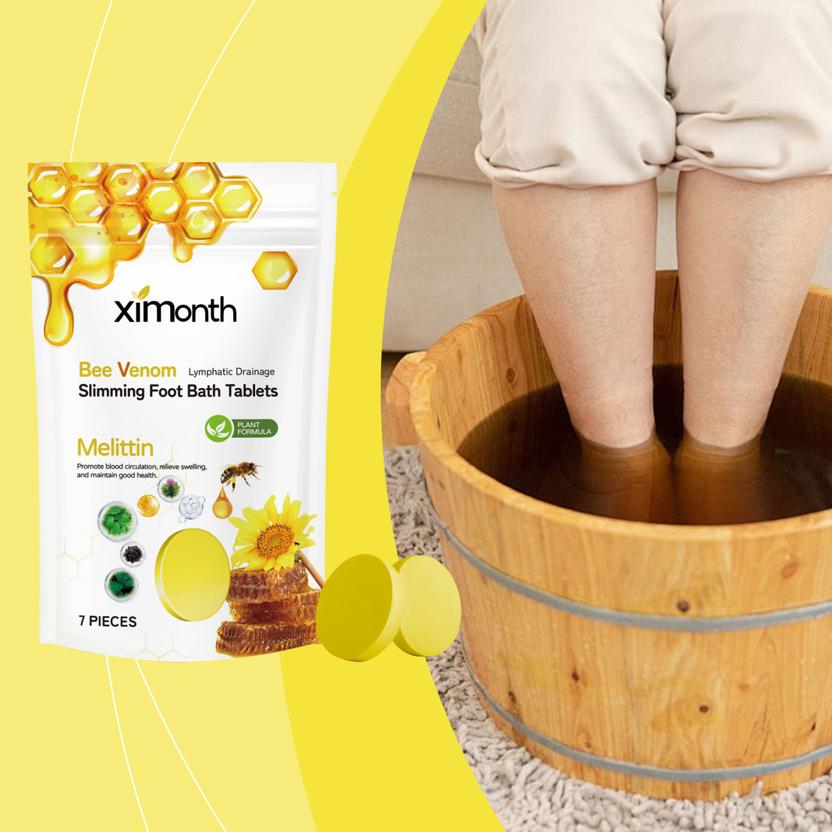 Pastillas de veneno de abeja para baño de pies, otoño-invierno, hidratantes, corporales, para el sueño reparador.