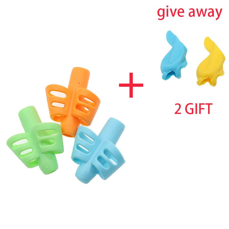 Two-Finger Pen Holder Silicone Baby Learning Writing Tool Correction Device Pencil Set Stationery 3 Piece Set Gift 2 Piece Fish - V.I.P Digital Presence