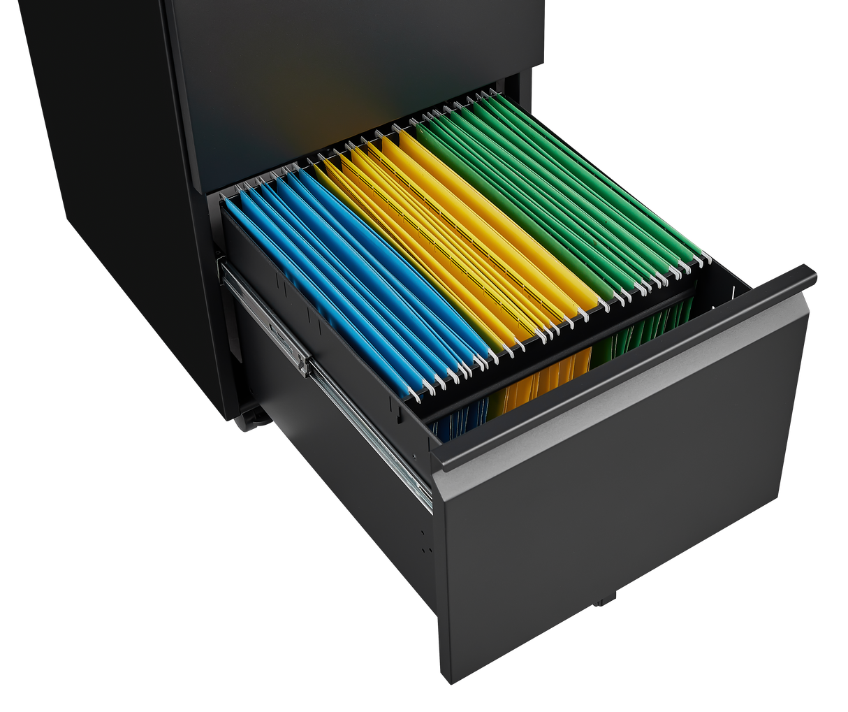 Metal 2 drawer mobile file cabinet with lock, 25.6-inch high legal/letter size file storage cabinet  black - V.I.P Digital Presence