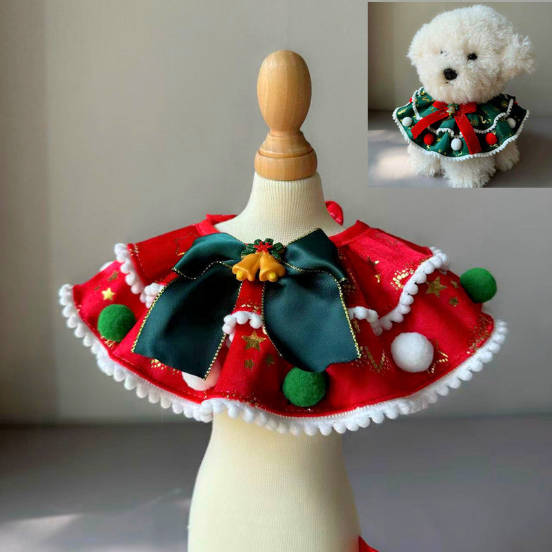 Pet Christmas Day Dress Up Scarf Decoration Supplies Dog Scarf Cat Water Scarf Mouth Tie Bow - V.I.P Digital Presence