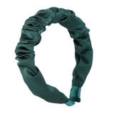 Multi color retro solid satin pleated hair compression headband - V.I.P Digital Presence