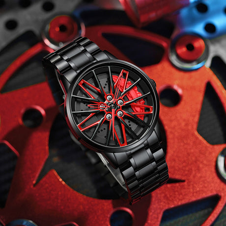 New Top Brand Luxury Mens Watches Stainless Steel Car Wheel Hub Quartz Watch For Men Military Sport Watch Relogio Masculino - V.I.P Digital Presence