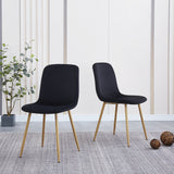 Dining Chair 4PCS（BLACK）Modern style New technology Suitable for restaurants cafes taverns offices