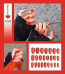 Nail Art Fake Nails Stiletto Tips Clear Press on Long False with Glue Coffin Stick Display Full Cover Artificial Designs Matte - V.I.P Digital Presence