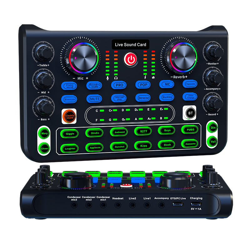 HD X60 Sound Card English Version Professional Audio Mixer for Karaoke Broadcast KTV Singing Live Sound Mixer - V.I.P Digital Presence