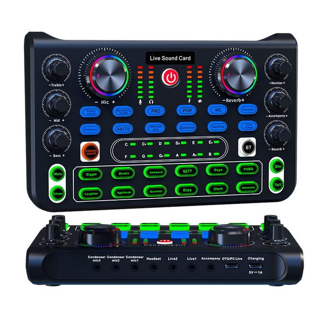 HD X60 Sound Card English Version Professional Audio Mixer for Karaoke Broadcast KTV Singing Live Sound Mixer - V.I.P Digital Presence