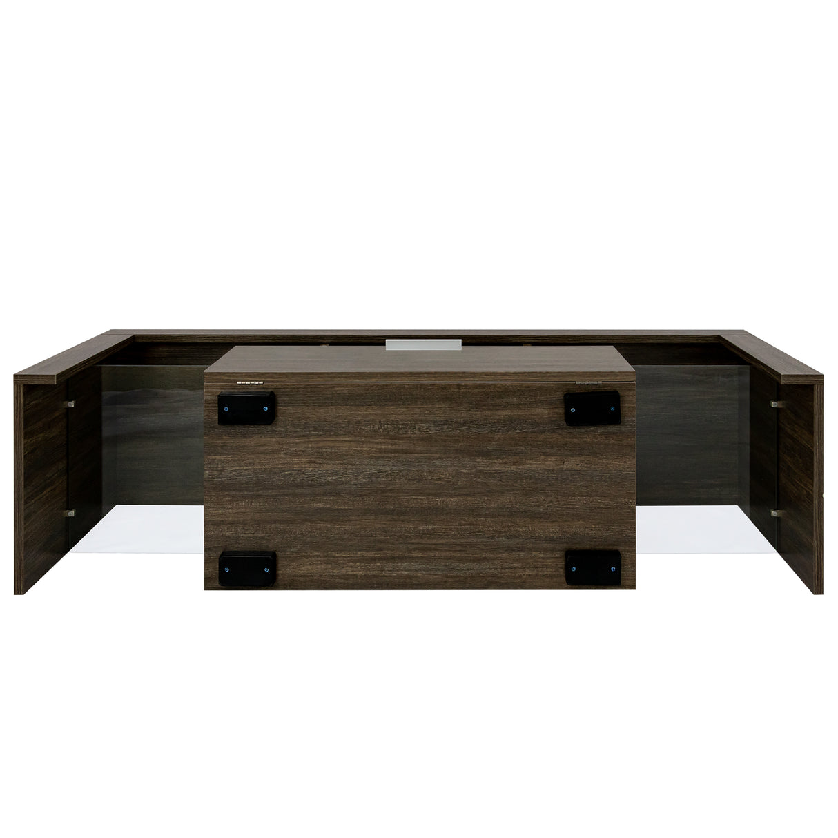 20 minutes quick assembly brown simple modern TV stand Brown TV bracket with LED Color Changing Lights for Living Room