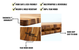 Teak Cutting Board Natural + Solid Wood + 5 Pieces 18 INCH, Pack of 5 Pieces - V.I.P Digital Presence