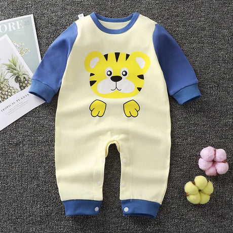 2024 Spring Autumn 0-2 Years Old Baby Romper Baby Jumpsuit Boys Girls Long-sleeved Trousers Newborn Romper Climbing Clothes - V.I.P Digital Presence