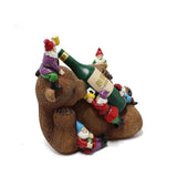 Resin Drunk Brown Bear and Dwarf Decorations Creative Courtyard Garden - V.I.P Digital Presence
