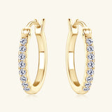 925 Sterling Silver Moissanite Huggie Earrings - V.I.P Digital Presence