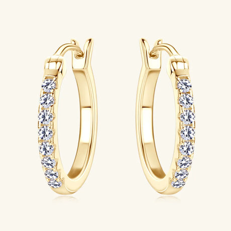 925 Sterling Silver Moissanite Huggie Earrings - V.I.P Digital Presence