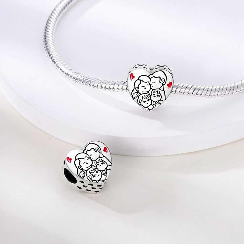 Family and Friendship Series Love Bead Pendant DIY Bracelet Necklace - V.I.P Digital Presence