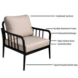 5PC Outdoor Aluminum Patio Furniture Modern Chat Sofa Conversation Set - V.I.P Digital Presence
