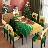 Christmas printed tablecloth, chair cover, waterproof, oil resistant, festive decoration, dining table cloth, chair cover, universal household use - V.I.P Digital Presence