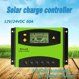 12V 24V 60A 50A 40A 30A  Solar Controller with LCD Function Dual USB 5VDC Output Solar Panel Battery Charge Regulator - V.I.P Digital Presence