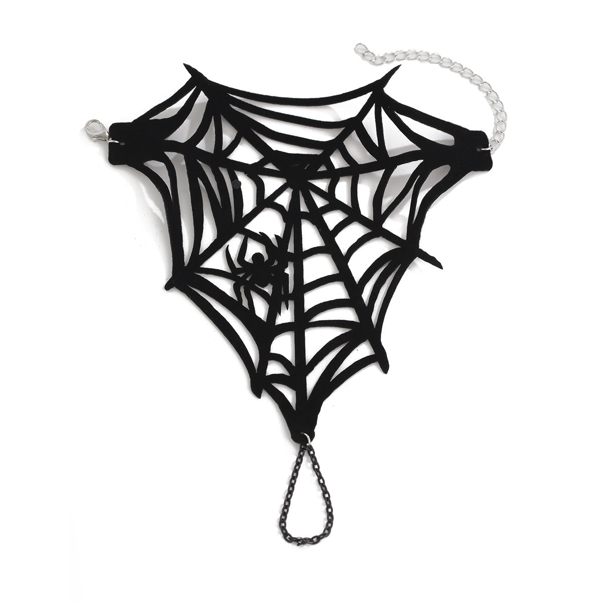 Halloween Finger Mesh Tassel Bracelet Punk Alloy Rose Lace Floral Handmade for Women - V.I.P Digital Presence