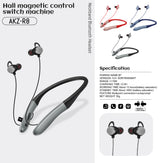 Auriculares inalámbricos Bluetooth 5.0 AKZ-R8, modelo privado, para colgar en el cuello, con interruptor magnético, estéreo, para gimnasios