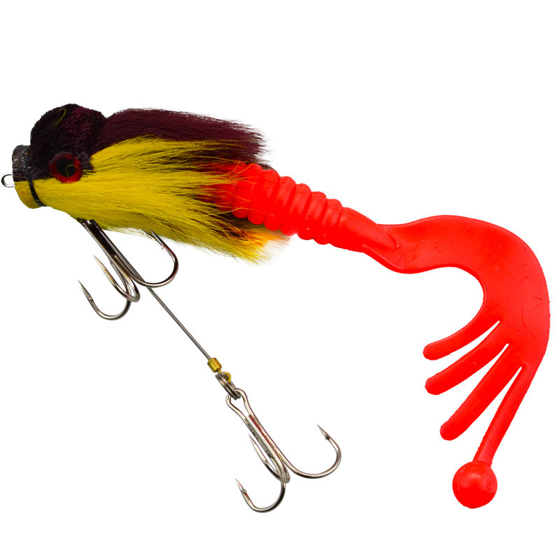 Palisandro Baby Rat Swimbait Bucktail - Muskie/Pike Lure, Hand - tied Deer Hair, Solid Body Fishing Rig - V.I.P Digital Presence