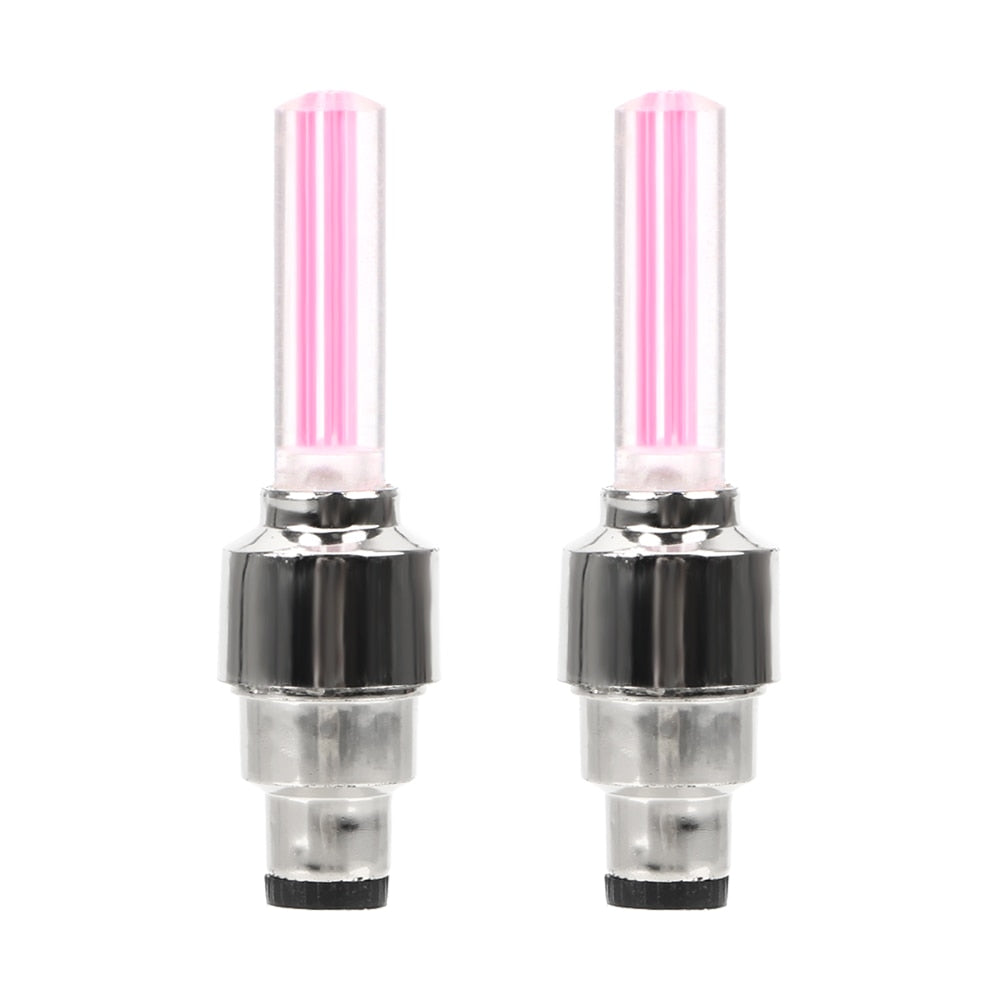 FORAUTO 2PCS Car Wheel LED Light Motocycle Bike Light Tire Valve Cap Decorative Lantern Tire Valve Cap Flash Spoke Neon Lamp - V.I.P Digital Presence