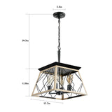 4-Light Farmhouse Chandeliers For Dining Room (No Bulbs) - V.I.P Digital Presence