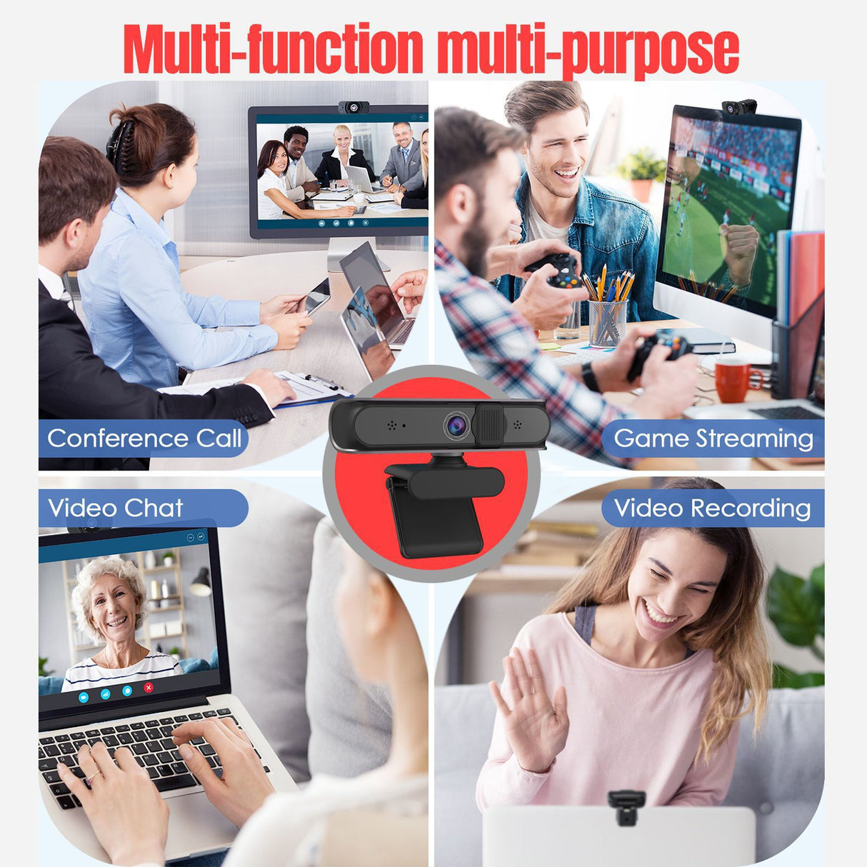 Computer camera with 5 million AF autofocus and support for 1080P video conferencing and online courses - V.I.P Digital Presence