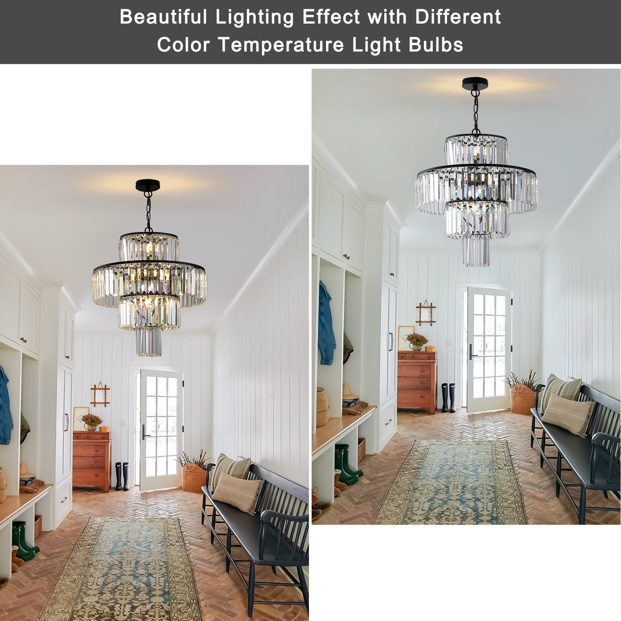 Black  Luxury Crystal Chandelier Modern Chandeliers Lights Fixture Hanging  Pendant Light Fixture for Dining Room Bedroom - V.I.P Digital Presence