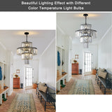 Black  Luxury Crystal Chandelier Modern Chandeliers Lights Fixture Hanging  Pendant Light Fixture for Dining Room Bedroom - V.I.P Digital Presence