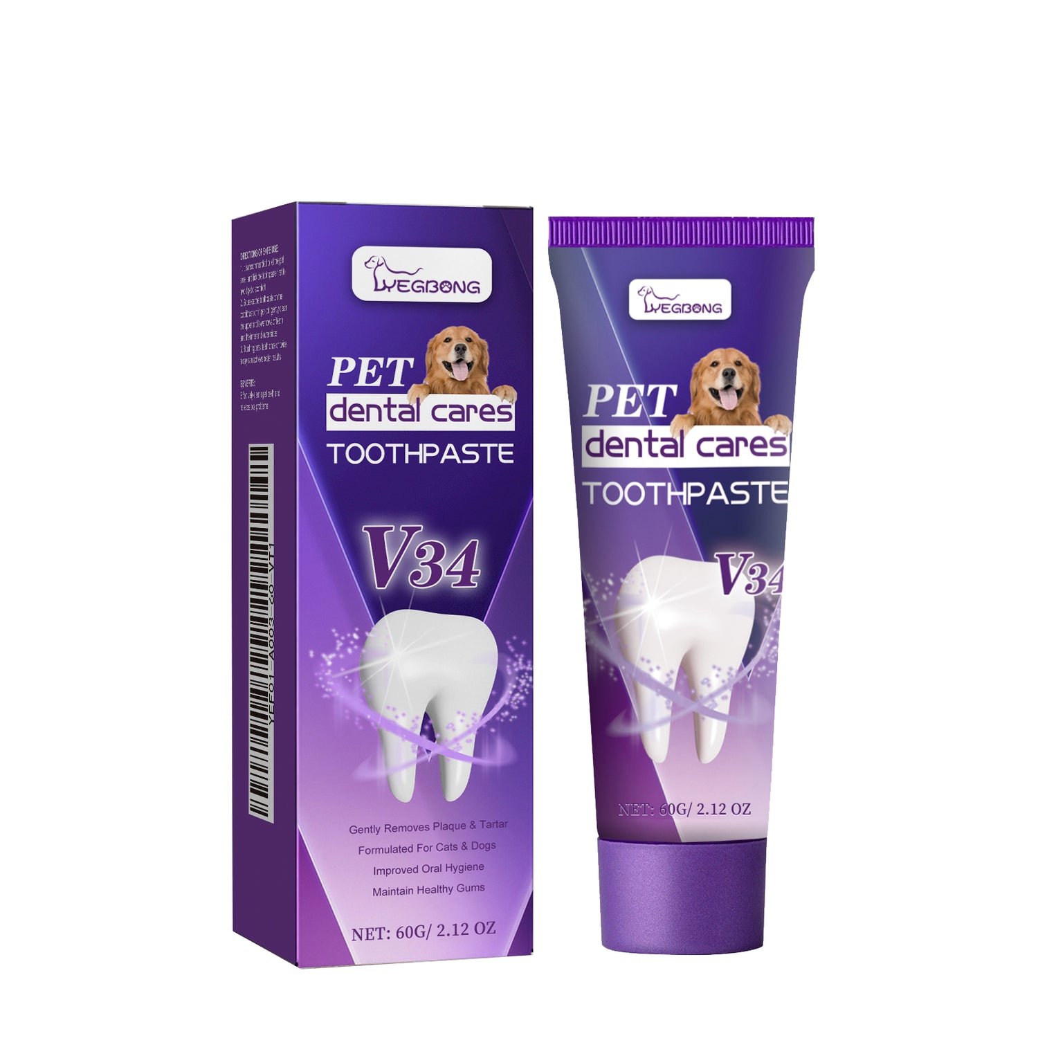 Vip Toothpaste Pet V34 Toothpaste, Pet Clean Bad Breath Tartar Care Gum Care Toothpas ...