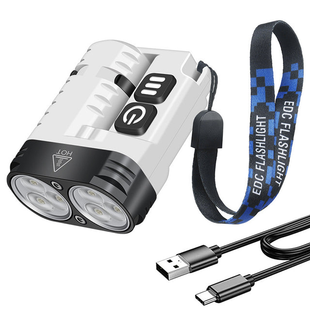 U6 SST20 LED EDC Flashlight Keychain Work Light Type-C Rechargeable Clip Torch with Magnet Camping Pocket Lantern - V.I.P Digital Presence