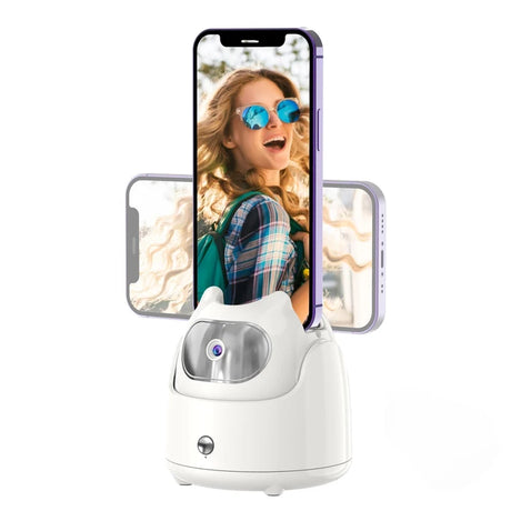360° Rotation Automatic Face Tracking Gimbal Mobile Phone Holder APP-Free AI Face Recognition Phone Tripod for Live Vlog Video - V.I.P Digital Presence