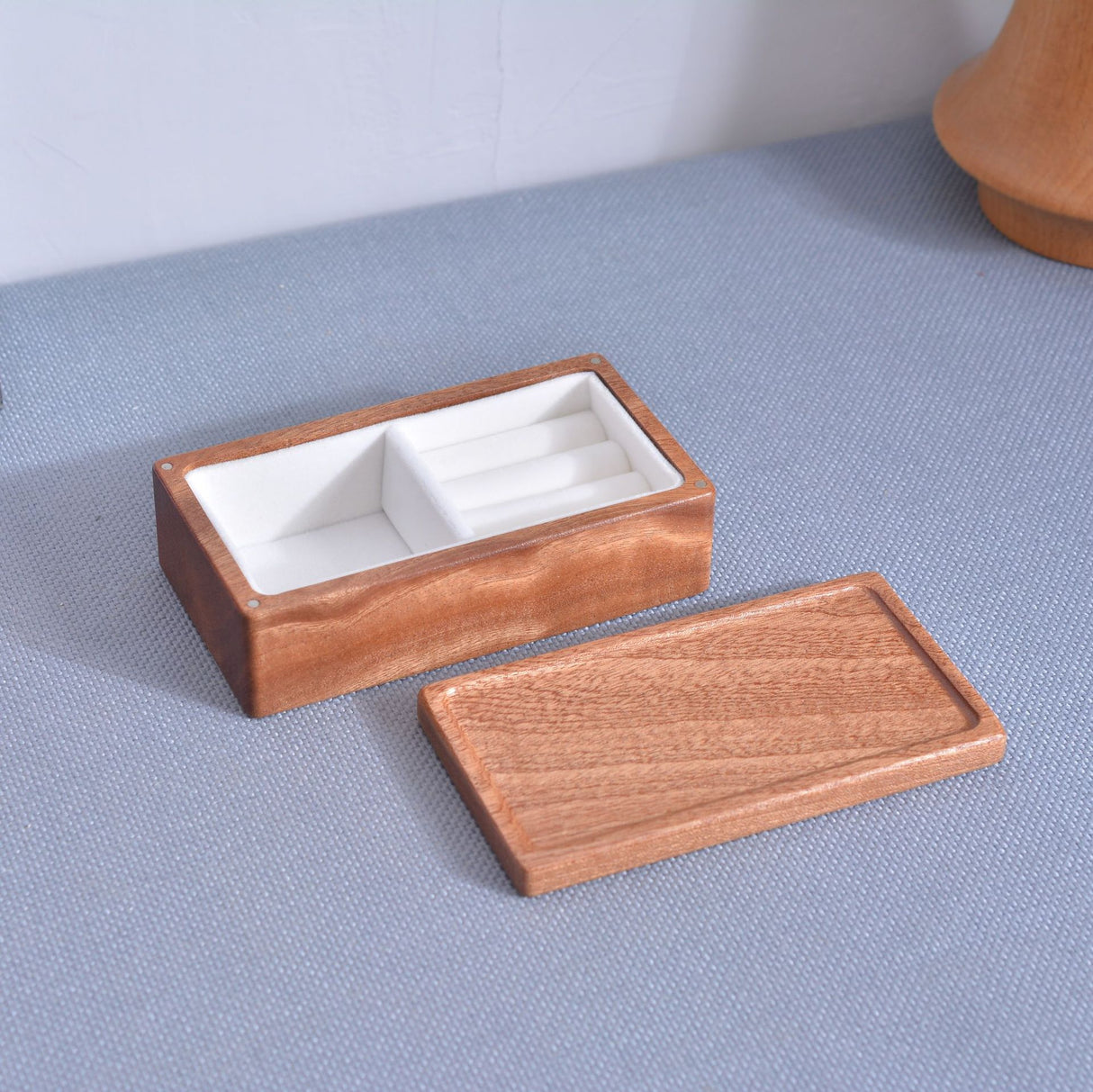 Simple multi grid solid wood jewelry box earrings necklaces rings jewelry storage box wooden jewelry box - V.I.P Digital Presence