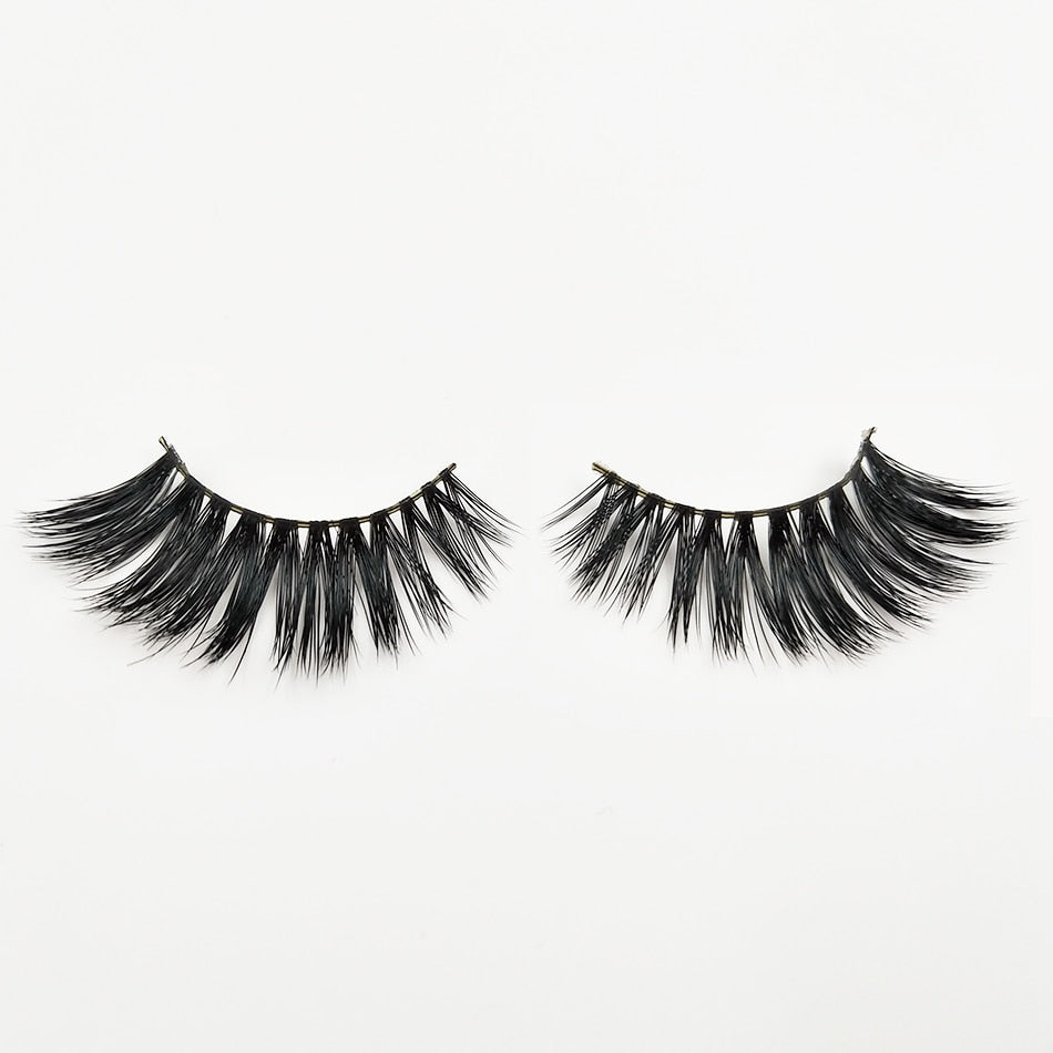 Wispy Volume Long False Eyelashes Women Theatrical Makeup Real Mink Hair 3D Fake Lashes Full Strip Lashes - V.I.P Digital Presence