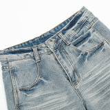 Punk Washed Gradient Wave Pattern Denim Pants Men's Loose Wide Leg Long Trousers Vibe Trendy Distressed Straight Leg Jeans - V.I.P Digital Presence