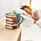 Painted Book Mug: 11oz, 3D painted books design, colorful resin, unique coffee cup, ideal for collection/gifts. - V.I.P Digital Presence