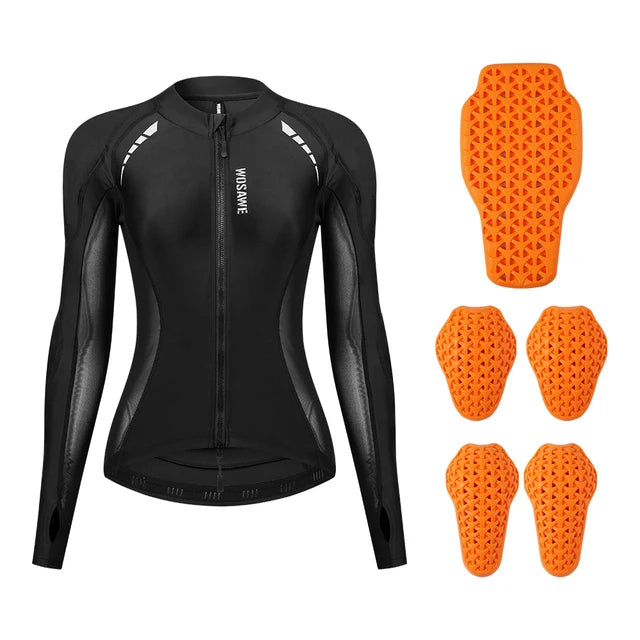 WOSAWE Women Motorcycle Jacket Body Armor CE Certified Summer Downhill Motocross Riding Clothing Protection Racing Reflective - V.I.P Digital Presence