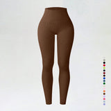 Threaded autumn and winter yoga pants seamless fitness pants high waisted sports yoga clothes leggings - V.I.P Digital Presence